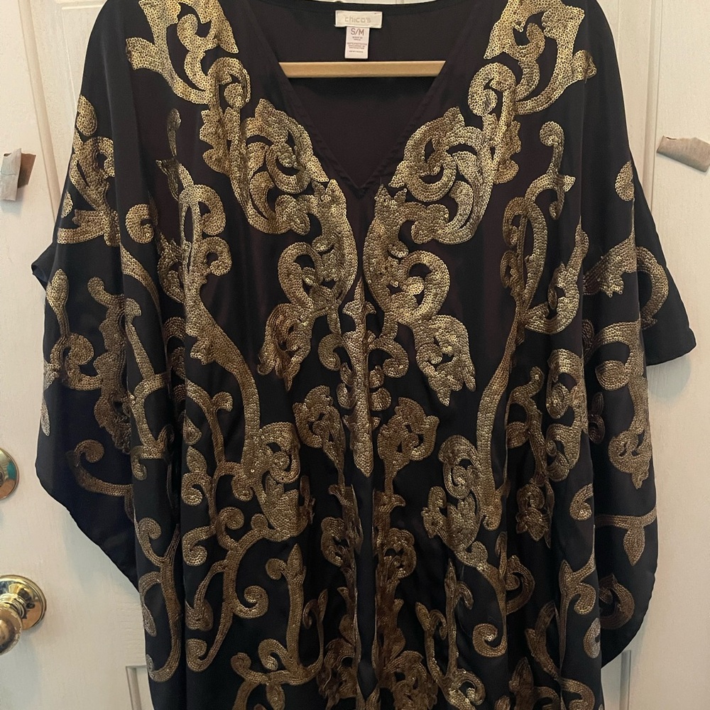 CHICOS 100% Silk RUANA
